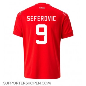 Schweiz Haris Seferovic #9 Hemma Matchtröja VM 2022 Kortärmad